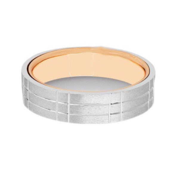 Platinum Rose Gold Ring for Men JL PT 1101