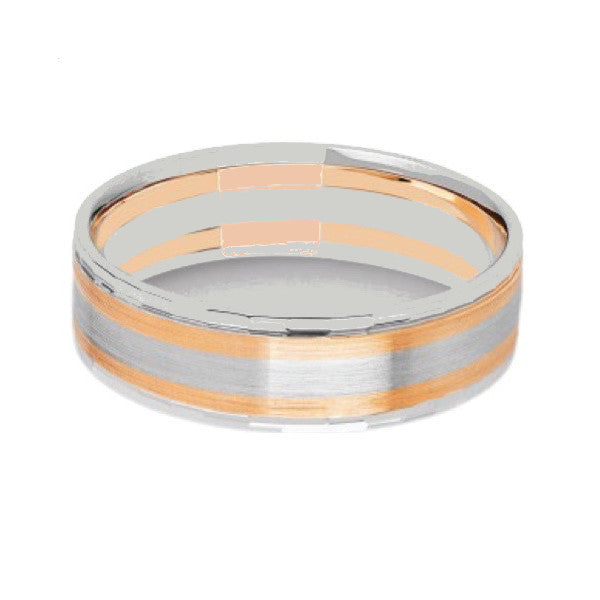 Platinum Rose Gold Ring for Men JL PT 1102