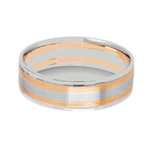 Platinum Rose Gold Ring for Men JL PT 1102   Jewelove.US