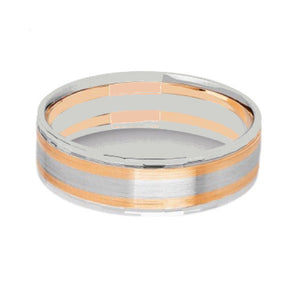 Platinum Rose Gold Ring for Men JL PT 1102