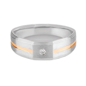 Platinum Rose Gold Ring for Men JL PT 1107