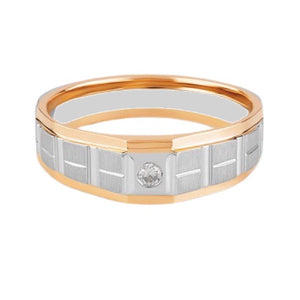 Platinum Rose Gold with Diamond Ring for Men JL PT 1098   Jewelove.US