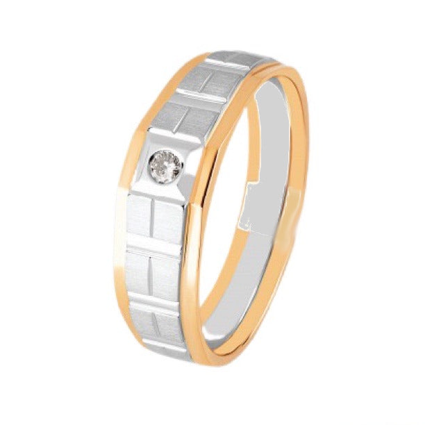 Platinum Rose Gold with Diamond Ring for Men JL PT 1098   Jewelove.US