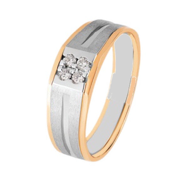 Platinum Rose Gold with Diamond Ring for Men JL PT 1097