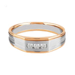 Load image into Gallery viewer, Platinum Rose Gold with Diamonds Ring for Men JL PT 1093

