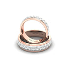 Load image into Gallery viewer, Designer Platinum &amp; Rose Gold Couple Rings JL PT 1113
