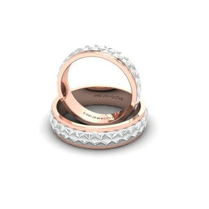 Designer Platinum & Rose Gold Couple Rings JL PT 1113