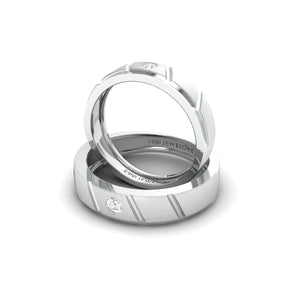 Designer Platinum Couple Rings with Diamonds JL PT 1125   Jewelove.US