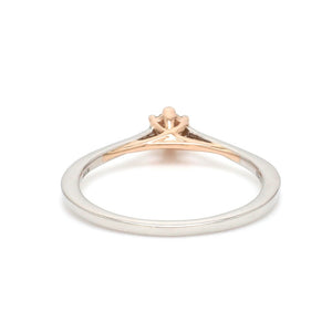 6 Prongs Single Diamond Platinum & Rose Gold ring for women JL PT 1145   Jewelove.US