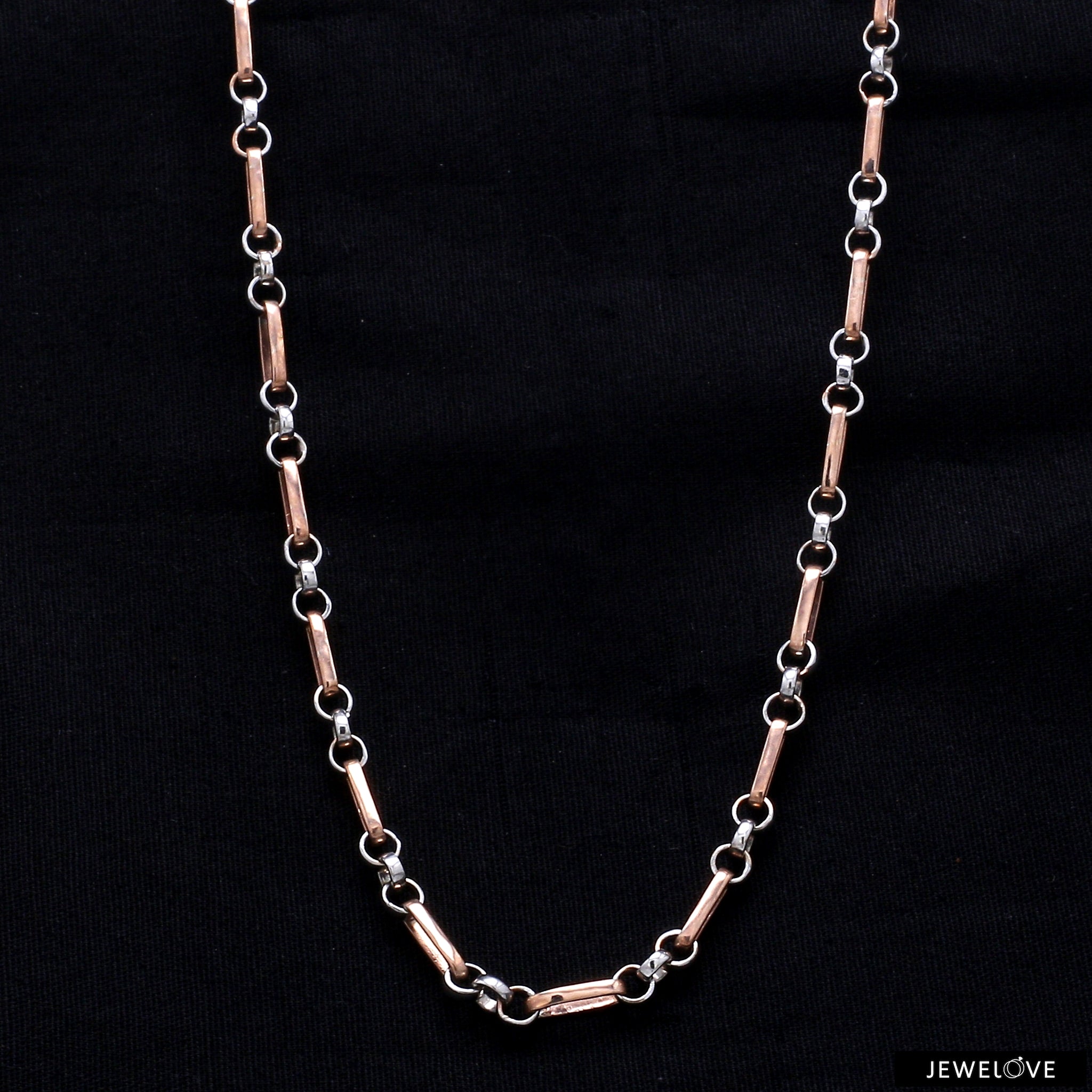 Platinum + Rose Gold Chain for Men JL PT CH 1029