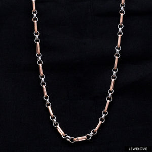 Platinum + Rose Gold Chain for Men JL PT CH 1029