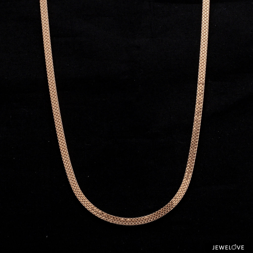 3mm Platinum & Rose Gold Unisex Chain JL PT CH 1151   Jewelove.US