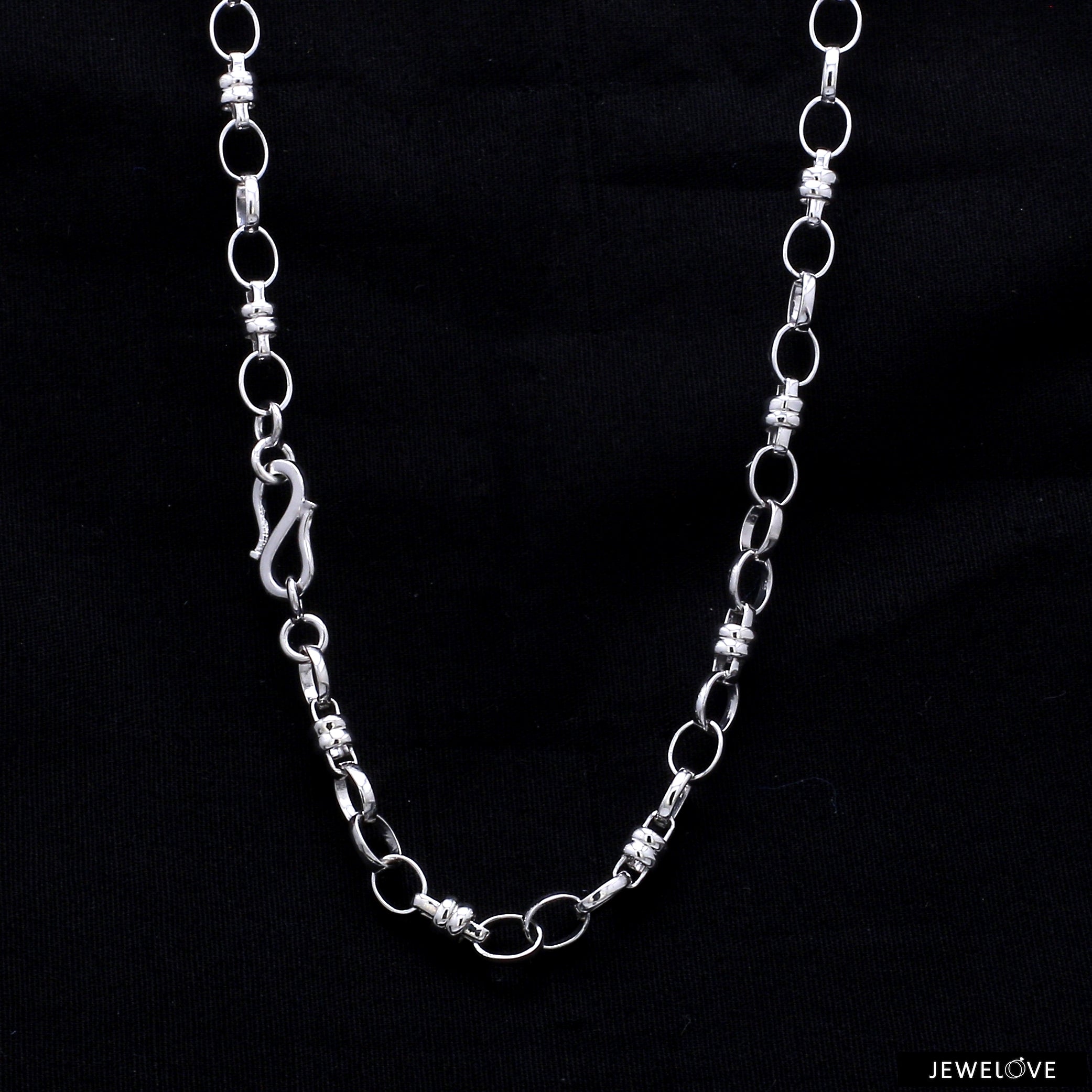 Designer Platinum Oval Links Chain for Men JL PT CH 1178   Jewelove.US