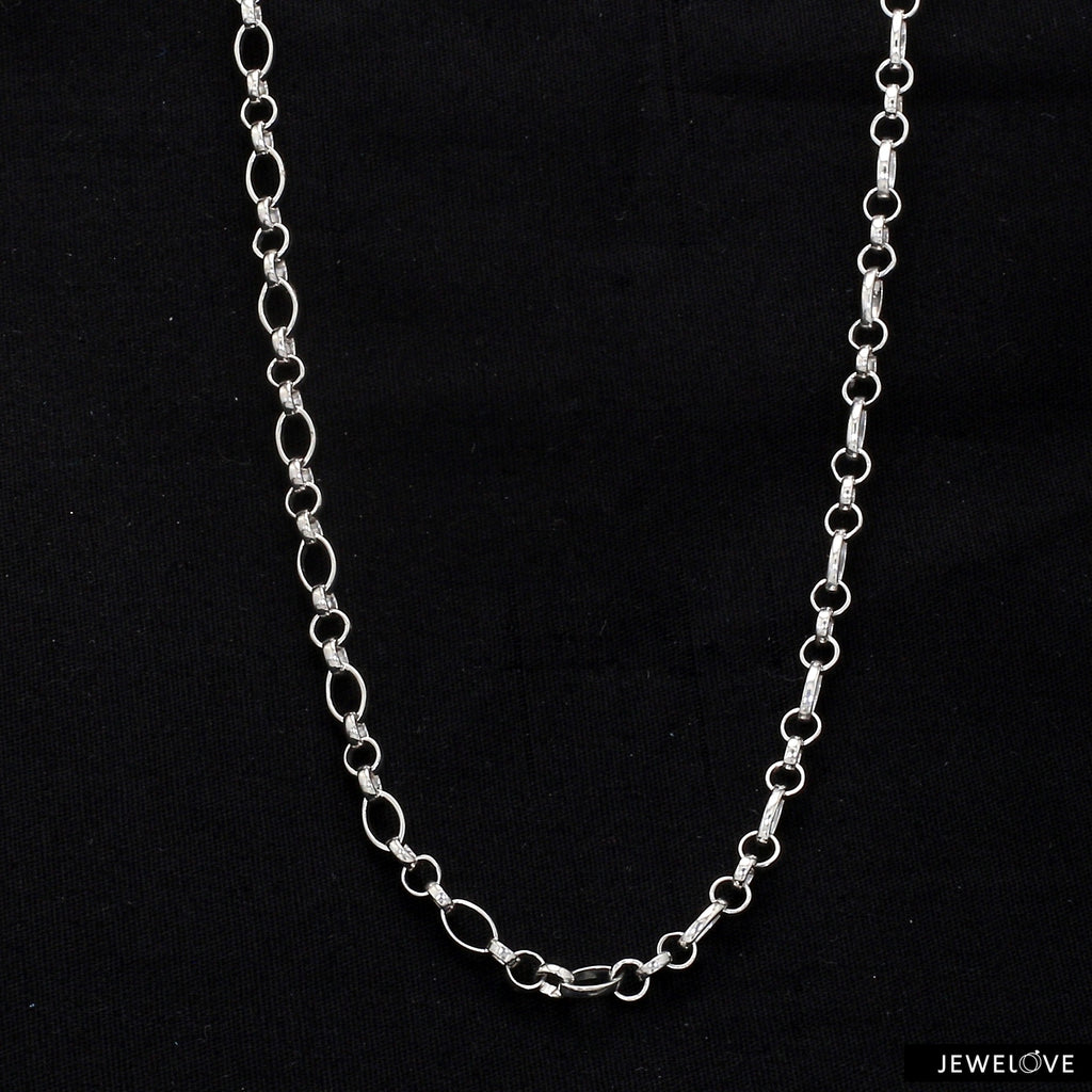 Platinum Links with Round Links Chain for Men JL PT CH 1181   Jewelove.US