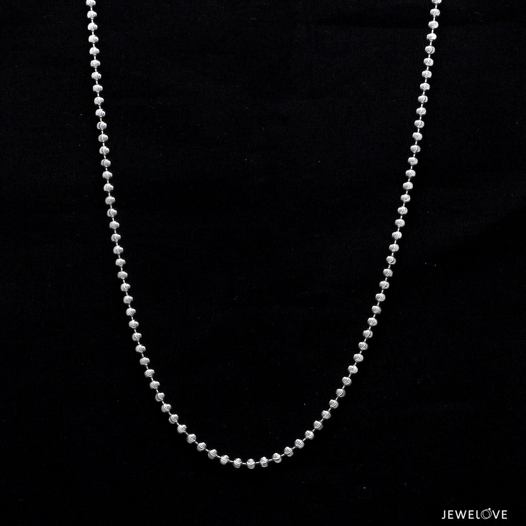 Platinum Chain with Shiny Balls JL PT CH 962   Jewelove.US