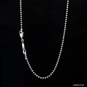 Platinum Chain with Shiny Balls JL PT CH 962   Jewelove.US