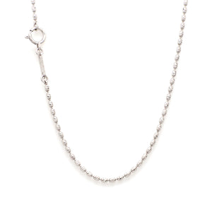 Japanese Platinum Chain with Oval Diamond Cut Balls for Women JL PT CH 981