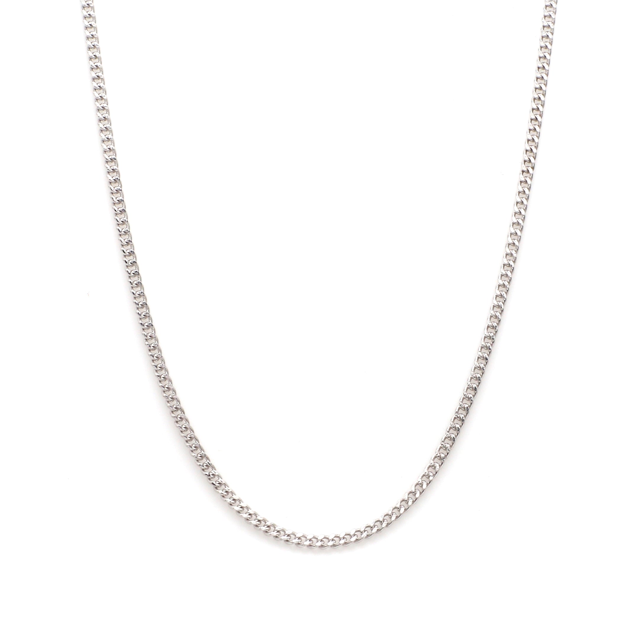 1.8mm Platinum Curb Chain Uni-sex JL PT CH 982