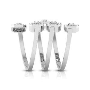 Designer Cocktail Platinum Ring with Diamonds for Women JL PT R-001