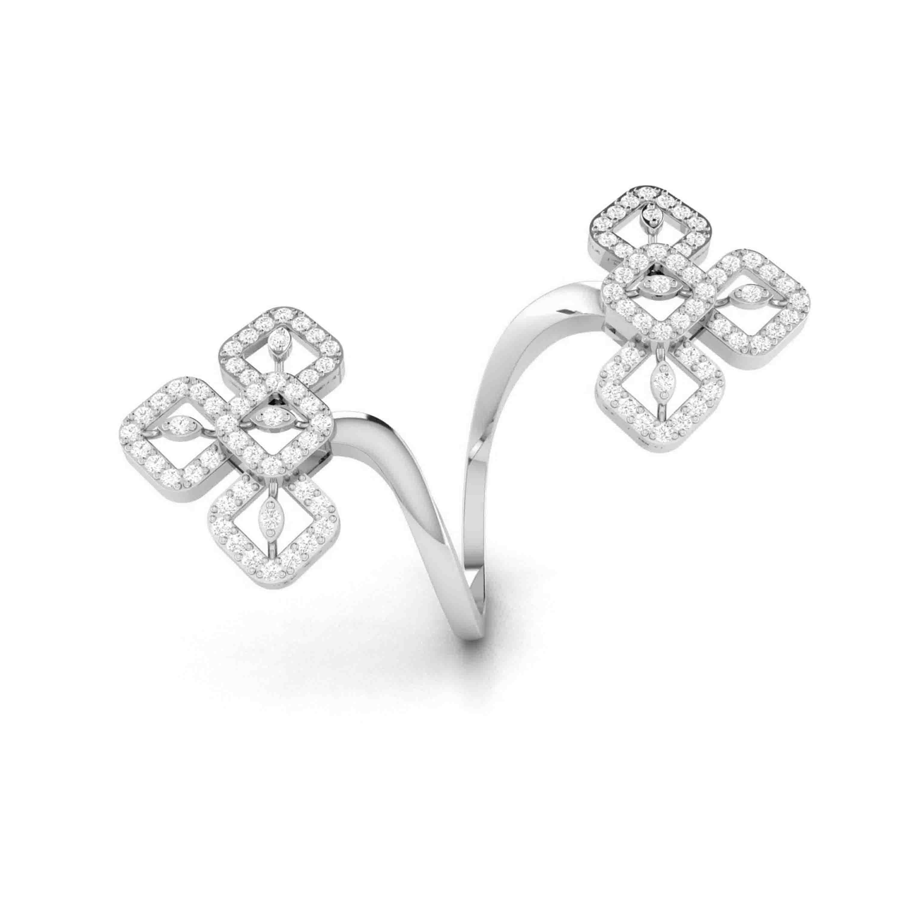 Platinum Cocktail Diamond Ring for Women JL PT R 002