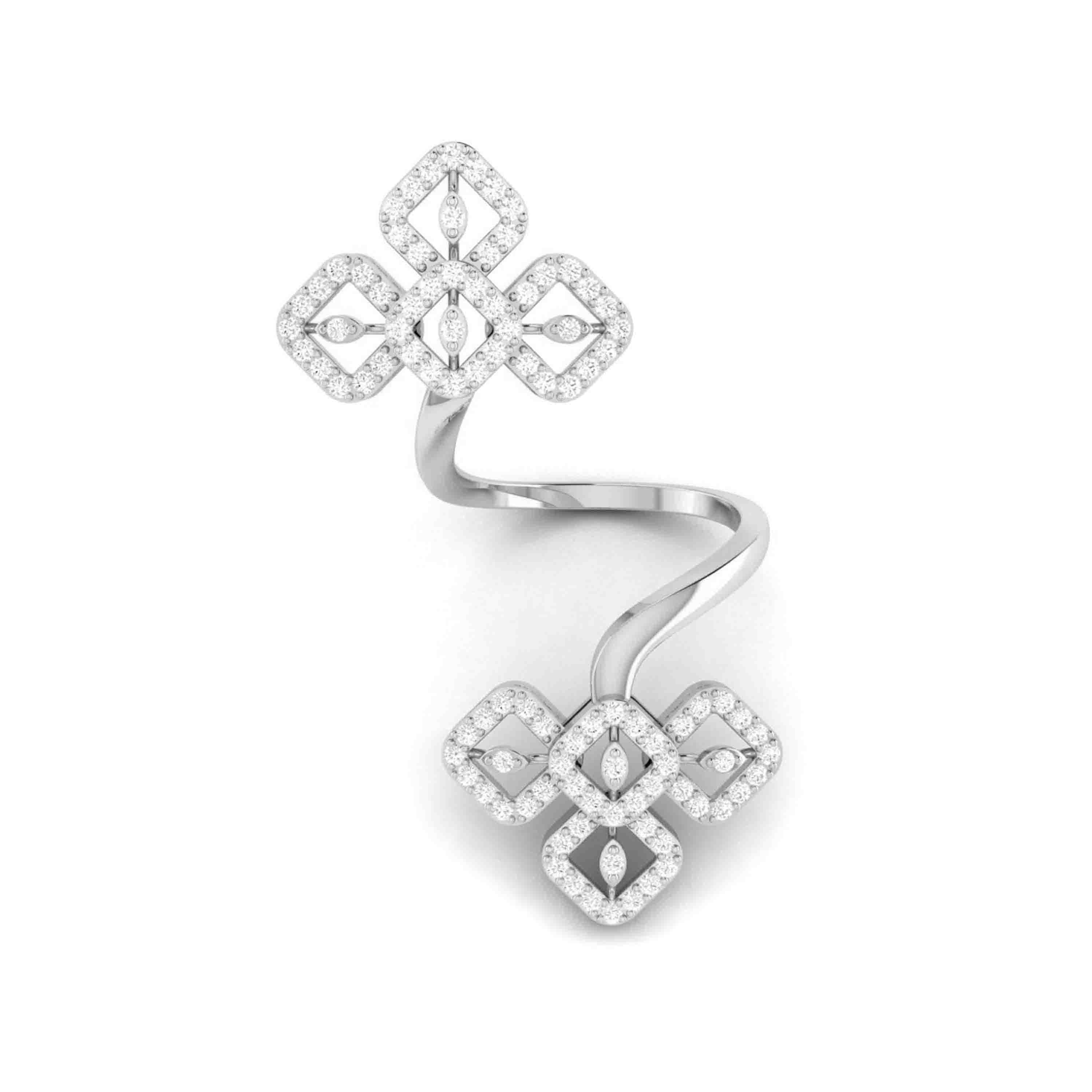 Platinum Cocktail Diamond Ring for Women JL PT R 002