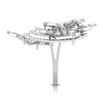 Load image into Gallery viewer, Designer Diamond Flower Cocktail ring in Platinum for Women JL PT R 005
