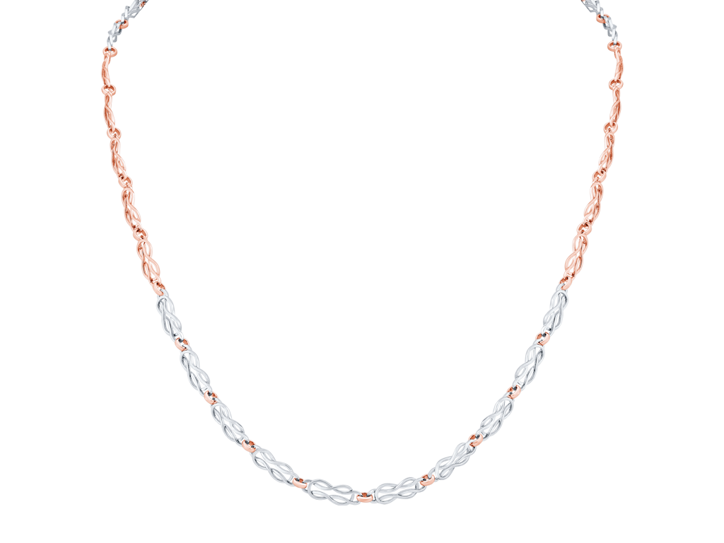 Men of Platinum | Pt + Rose Gold Chain for Men JL PT CH 0245   Jewelove.US