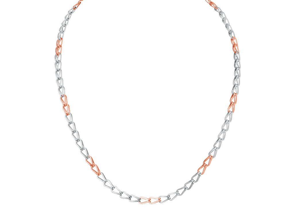 Men of Platinum | Pt + Rose Gold Chain for Men JL PT CH 0307   Jewelove.US