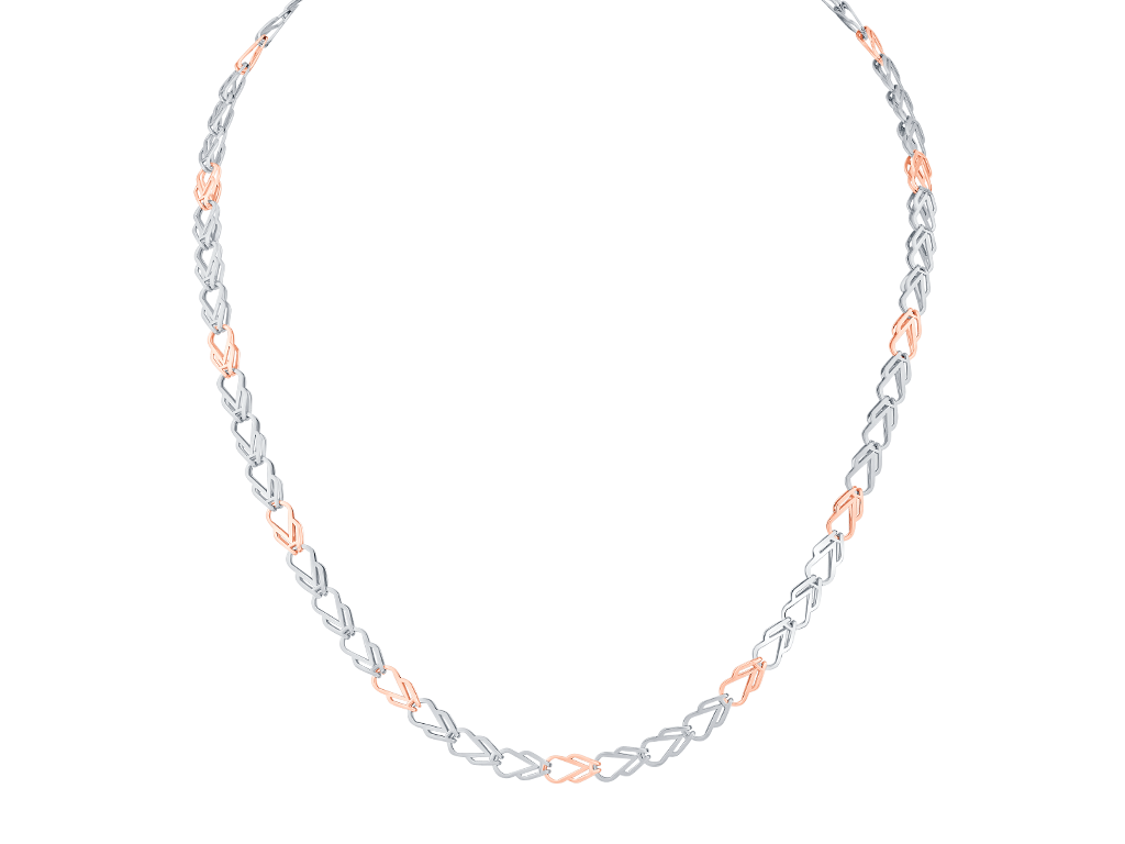 Men of Platinum | Pt + Rose Gold Chain for Men JL PT CH 0313   Jewelove.US