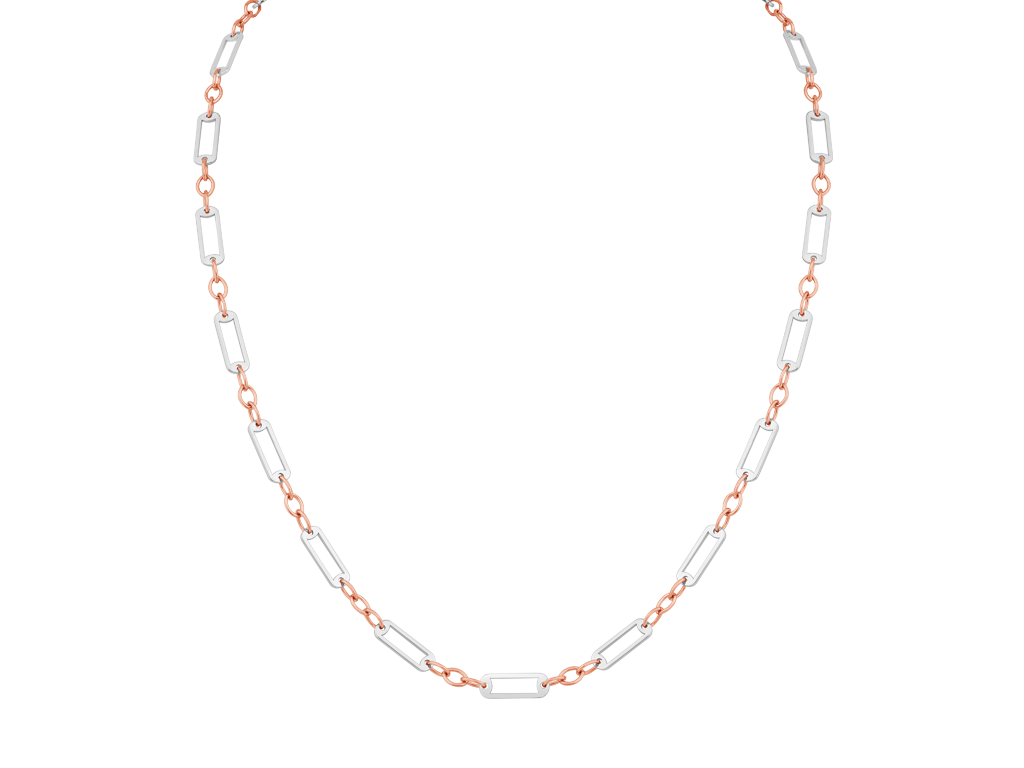 Men of Platinum | Pt + Rose Gold Chain for Men JL PT CH 0317   Jewelove.US