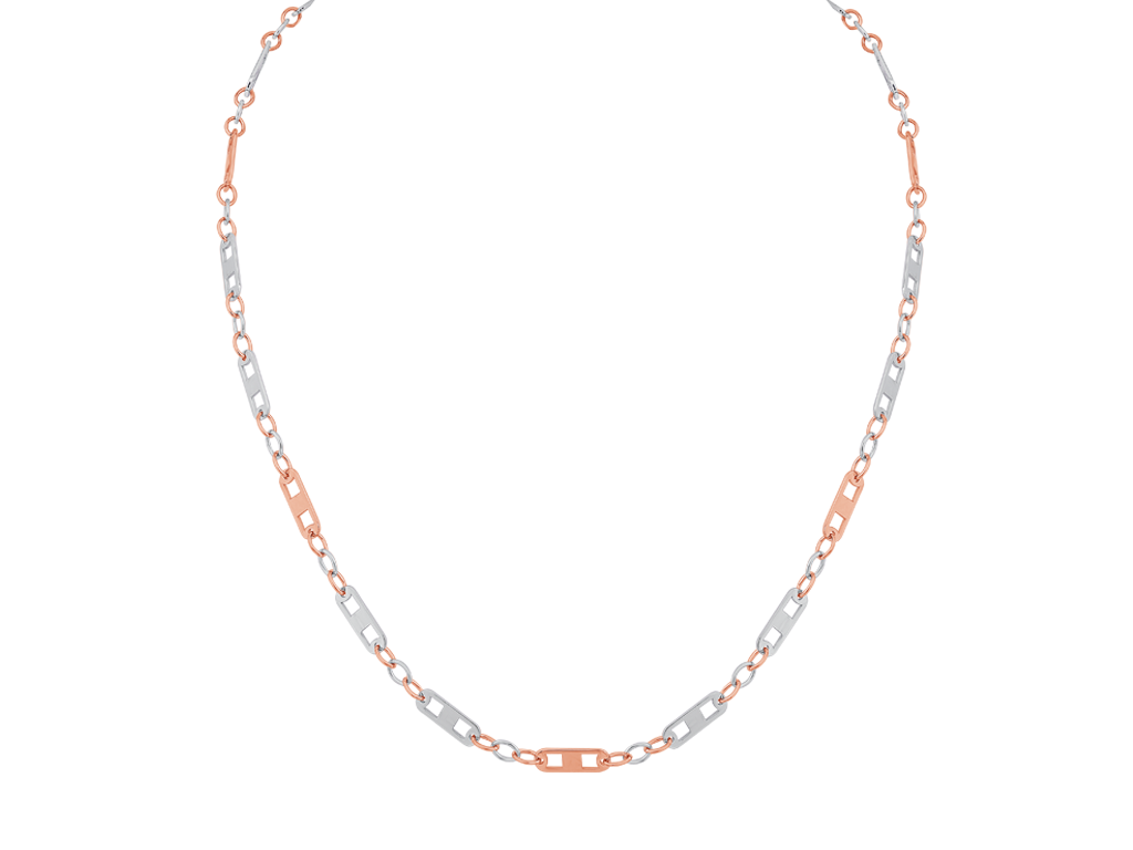 Men of Platinum | Pt + Rose Gold Chain for Men JL PT CH 0318   Jewelove.US