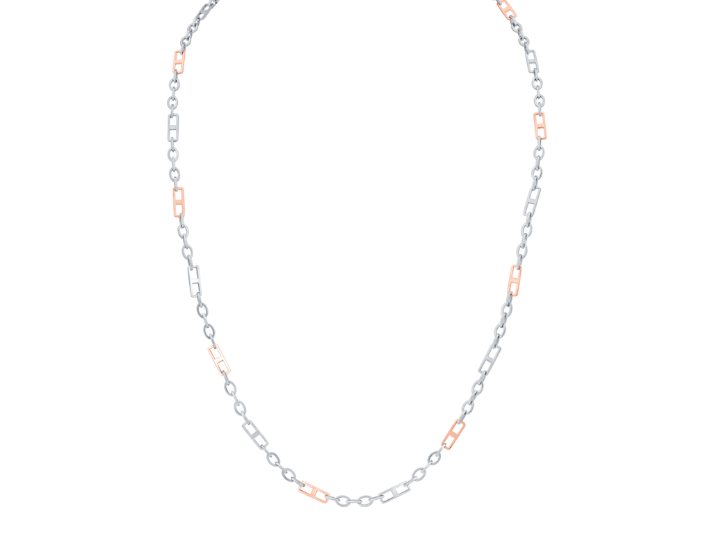 Men of Platinum | Pt + Rose Gold Chain for Men JL PT CH 0380   Jewelove.US