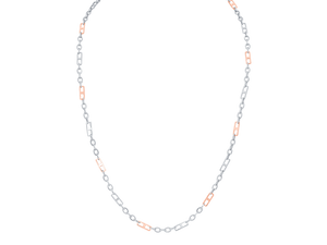 Men of Platinum | Pt + Rose Gold Chain for Men JL PT CH 0380   Jewelove.US