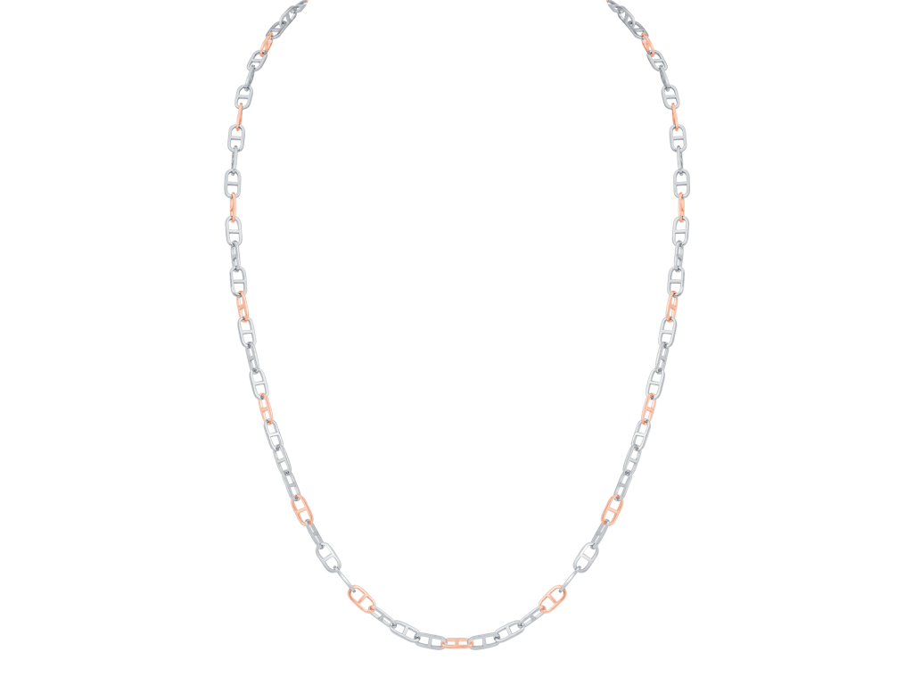 Men of Platinum | Pt + Rose Gold Chain for Men JL PT CH 0385   Jewelove.US