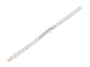 Platinum & Rose Gold Bracelet for Men JL PTB 0392   Jewelove.US