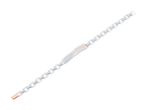 Platinum & Rose Gold Bracelet for Men JL PTB 0405   Jewelove.US