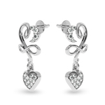 Load image into Gallery viewer, Platinum Diamond Heart Earrings JL PT E LC804
