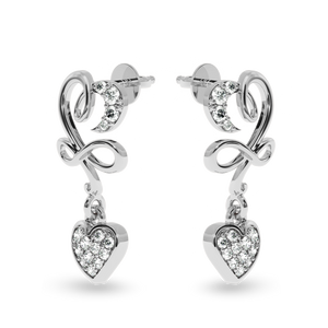 Platinum Diamond Heart Earrings JL PT E LC804