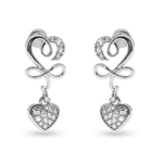 Load image into Gallery viewer, Platinum Diamond Heart Earrings JL PT E LC804
