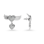 Load image into Gallery viewer, Designer Platinum Diamond Heart Earrings JL PT E LC805
