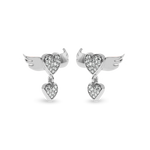 Load image into Gallery viewer, Designer Platinum Diamond Heart Earrings JL PT E LC805
