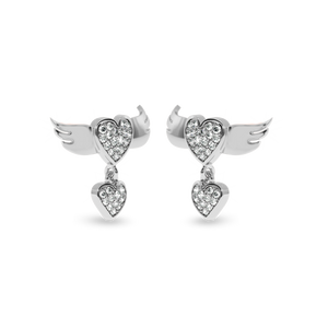 Designer Platinum Diamond Heart Earrings JL PT E LC805