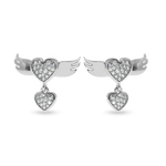 Load image into Gallery viewer, Designer Platinum Diamond Heart Earrings JL PT E LC805
