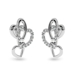 Load image into Gallery viewer, Designer Platinum Diamond Heart Earrings JL PT E LC808
