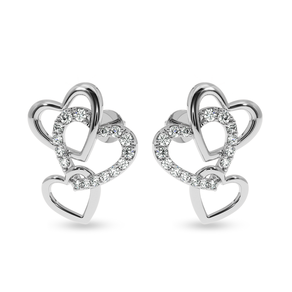 Designer Platinum Diamond Heart Earrings JL PT E LC808  VVS-GH Jewelove.US