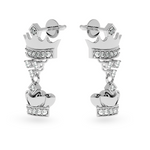 Load image into Gallery viewer, Designer Platinum Diamond Crown Earrings JL PT E LC811   Jewelove.US
