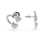 Load image into Gallery viewer, Designer Platinum Diamond Heart Earrings JL PT E LC812

