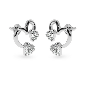 Designer Platinum Diamond Heart Earrings JL PT E LC812   Jewelove.US