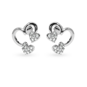 Designer Platinum Diamond Heart Earrings JL PT E LC812  VVS-GH Jewelove.US