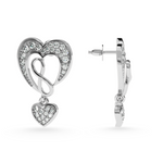Load image into Gallery viewer, Designer Platinum Diamond Heart Earrings JL PT E LC813   Jewelove.US
